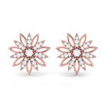 0.54 ct Natural Diamond Earrings 14k Yellow, Rose White Gold - Image 8