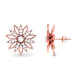 0.54 ct Natural Diamond Earrings 14k Yellow, Rose White Gold - Image 11