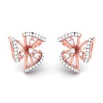 0.66 ct Natural Diamond Earrings 14k Yellow, Rose White Gold - Image 3