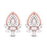 0.65 ct Natural Diamond Earrings 14k Yellow, Rose White Gold - Image 2