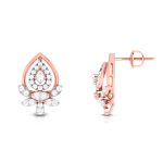 0.65 ct Natural Diamond Earrings 14k Yellow, Rose White Gold - Image 4