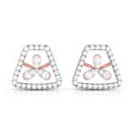 0.70 ct Natural Diamond Earrings 14k Yellow, Rose White Gold - Image 3