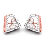 0.70 ct Natural Diamond Earrings 14k Yellow, Rose White Gold - Image 2