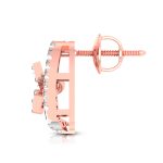 0.70 ct Natural Diamond Earrings 14k Yellow, Rose White Gold - Image 5