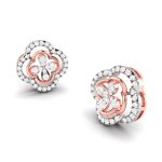 0.75 ct Natural Diamond Earrings 14k Yellow, Rose White Gold - Image 3
