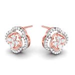 0.75 ct Natural Diamond Earrings 14k Yellow, Rose White Gold - Image 4