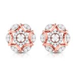 0.79 ct Natural Diamond Earrings 14k Yellow, Rose White Gold - Image 2