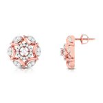 0.79 ct Natural Diamond Earrings 14k Yellow, Rose White Gold - Image 5