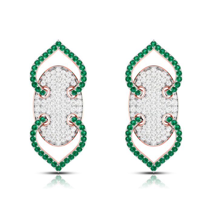 0.53 ct Natural Diamond Earrings 14k Yellow, Rose White Gold - Image 2