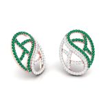 0.50 ct Natural Diamond Earrings 14k Yellow, Rose White Gold - Image 9