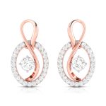 0.55 ct Natural Diamond Earrings 14k Yellow, Rose White Gold - Image 2