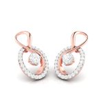 0.55 ct Natural Diamond Earrings 14k Yellow, Rose White Gold - Image 4