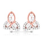 0.55 ct Natural Diamond Earrings 14k Yellow, Rose White Gold - Image 2