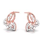 0.55 ct Natural Diamond Earrings 14k Yellow, Rose White Gold - Image 3