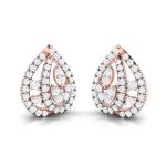 0.86 ct Natural Diamond Earrings 14k Yellow, Rose White Gold - Image 3