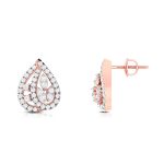 0.86 ct Natural Diamond Earrings 14k Yellow, Rose White Gold - Image 4