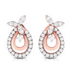 0.50 ct Natural Diamond Earrings 14k Yellow, Rose White Gold - Image 2