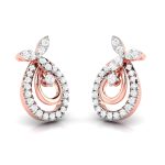 0.50 ct Natural Diamond Earrings 14k Yellow, Rose White Gold - Image 3