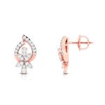 0.54 ct Natural Diamond Earrings 14k Yellow, Rose White Gold - Image 3