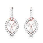 0.75 ct Natural Diamond Earrings 14k Yellow, Rose White Gold - Image 3