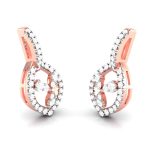 0.75 ct Natural Diamond Earrings 14k Yellow, Rose White Gold - Image 2