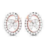 0.62 ct Natural Diamond Earrings 14k Yellow, Rose White Gold - Image 3