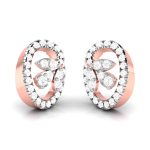 0.62 ct Natural Diamond Earrings 14k Yellow, Rose White Gold - Image 2