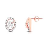 0.62 ct Natural Diamond Earrings 14k Yellow, Rose White Gold - Image 9