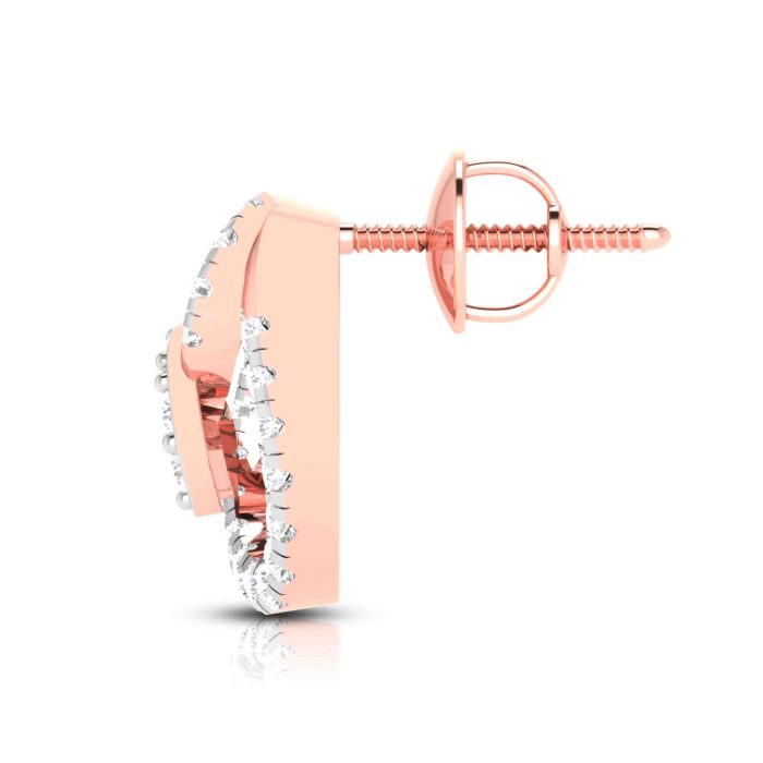 0.62 ct Natural Diamond Earrings 14k Yellow, Rose White Gold - Image 5