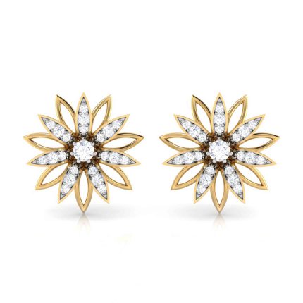 0.54 ct Natural Diamond Earrings 14k Yellow, Rose White Gold