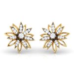 0.54 ct Natural Diamond Earrings 14k Yellow, Rose White Gold - Image 4