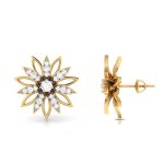 0.54 ct Natural Diamond Earrings 14k Yellow, Rose White Gold - Image 5