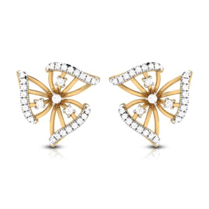 0.66 ct Natural Diamond Earrings 14k Yellow, Rose White Gold