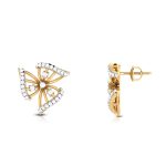 0.66 ct Natural Diamond Earrings 14k Yellow, Rose White Gold - Image 9