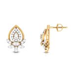 0.65 ct Natural Diamond Earrings 14k Yellow, Rose White Gold - Image 9