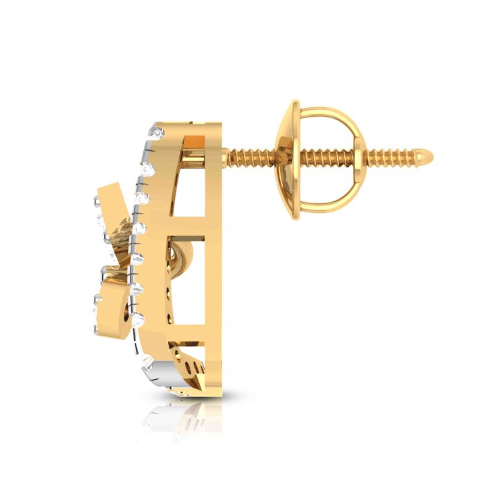 0.70 ct Natural Diamond Earrings 14k Yellow, Rose White Gold - Image 10