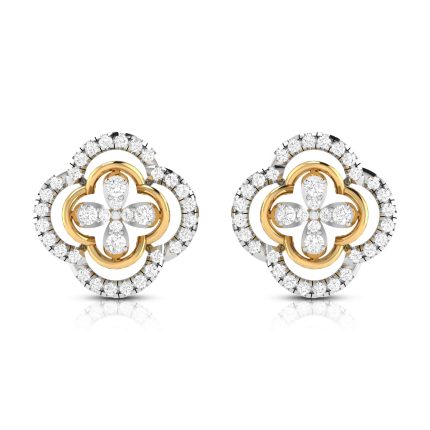 0.75 ct Natural Diamond Earrings 14k Yellow, Rose White Gold