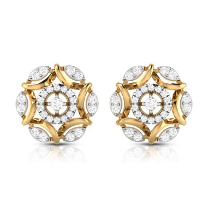 0.79 ct Natural Diamond Earrings 14k Yellow, Rose White Gold