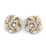 0.79 ct Natural Diamond Earrings 14k Yellow, Rose White Gold - Image 9