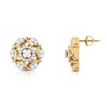 0.79 ct Natural Diamond Earrings 14k Yellow, Rose White Gold - Image 11