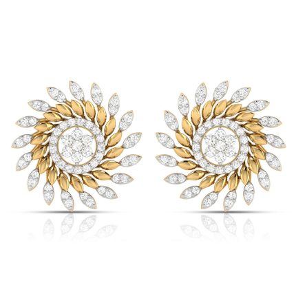 0.90 ct Natural Diamond Earrings 14k Yellow, Rose White Gold