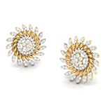 0.90 ct Natural Diamond Earrings 14k Yellow, Rose White Gold - Image 7
