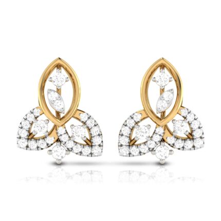 0.55 ct Natural Diamond Earrings 14k Yellow, Rose White Gold