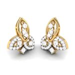 0.55 ct Natural Diamond Earrings 14k Yellow, Rose White Gold - Image 9