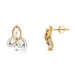 0.55 ct Natural Diamond Earrings 14k Yellow, Rose White Gold - Image 10