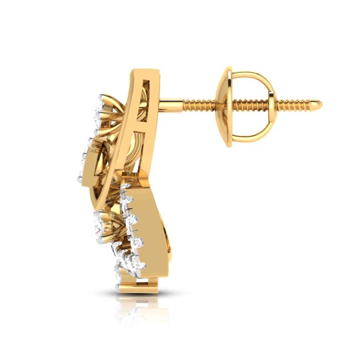 0.55 ct Natural Diamond Earrings 14k Yellow, Rose White Gold - Image 11