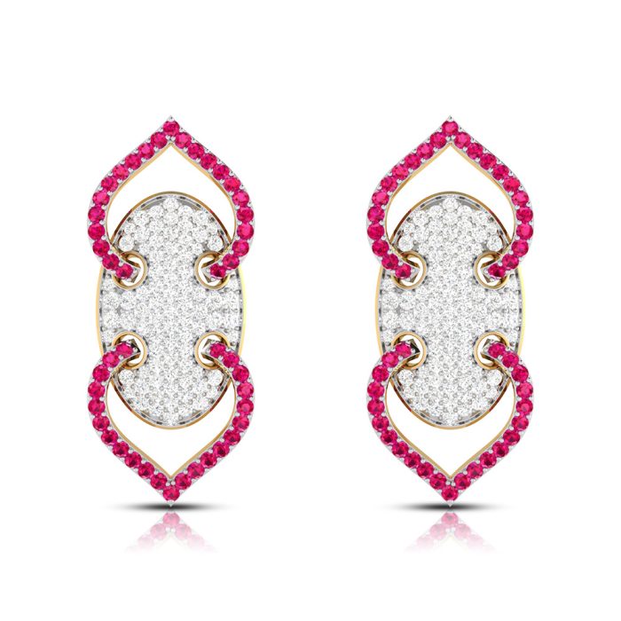 0.53 ct Natural Diamond Earrings 14k Yellow, Rose White Gold - Image 1
