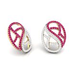 0.50 ct Natural Diamond Earrings 14k Yellow, Rose White Gold - Image 3