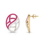 0.50 ct Natural Diamond Earrings 14k Yellow, Rose White Gold - Image 5