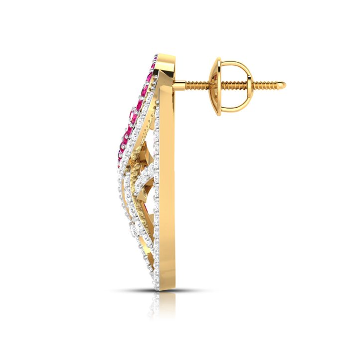 0.50 ct Natural Diamond Earrings 14k Yellow, Rose White Gold - Image 6